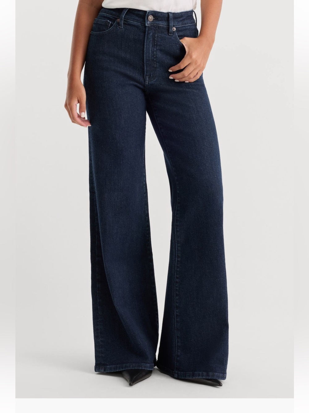 Good American Good Waist Palazzo Jeans 6